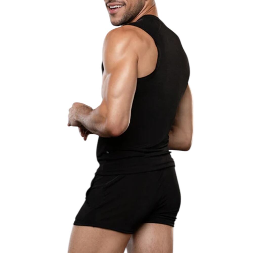 Andrew Christian Sensual Rib Muscle Tee Extra Large XL Black - Picture 6 of 7